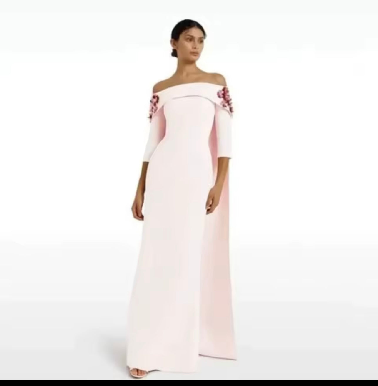 Blush Off the Shoulder Gown