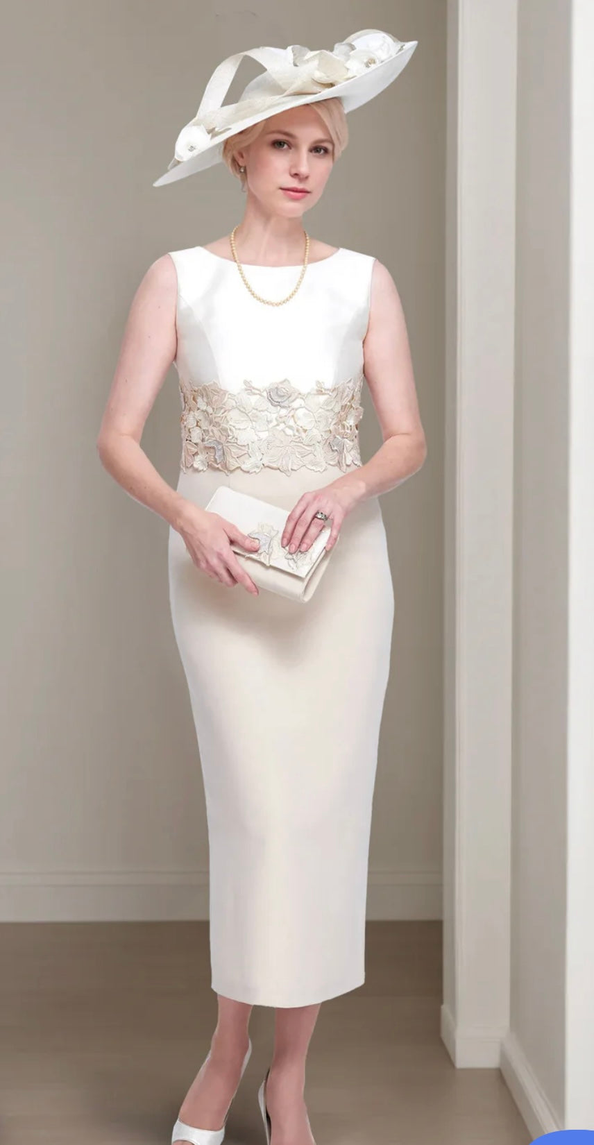 Ivory Embroidered Dress & Coat