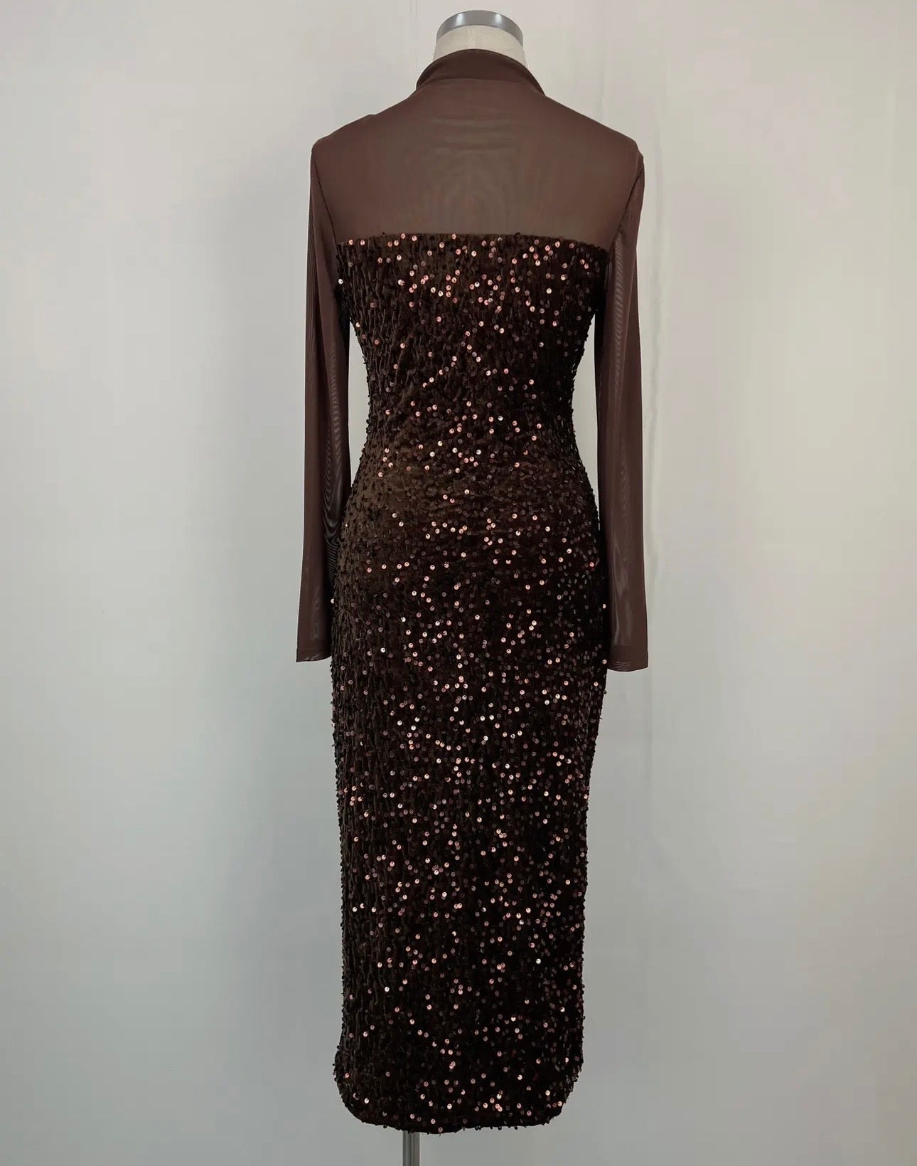Velvet Sequin Midi Dress