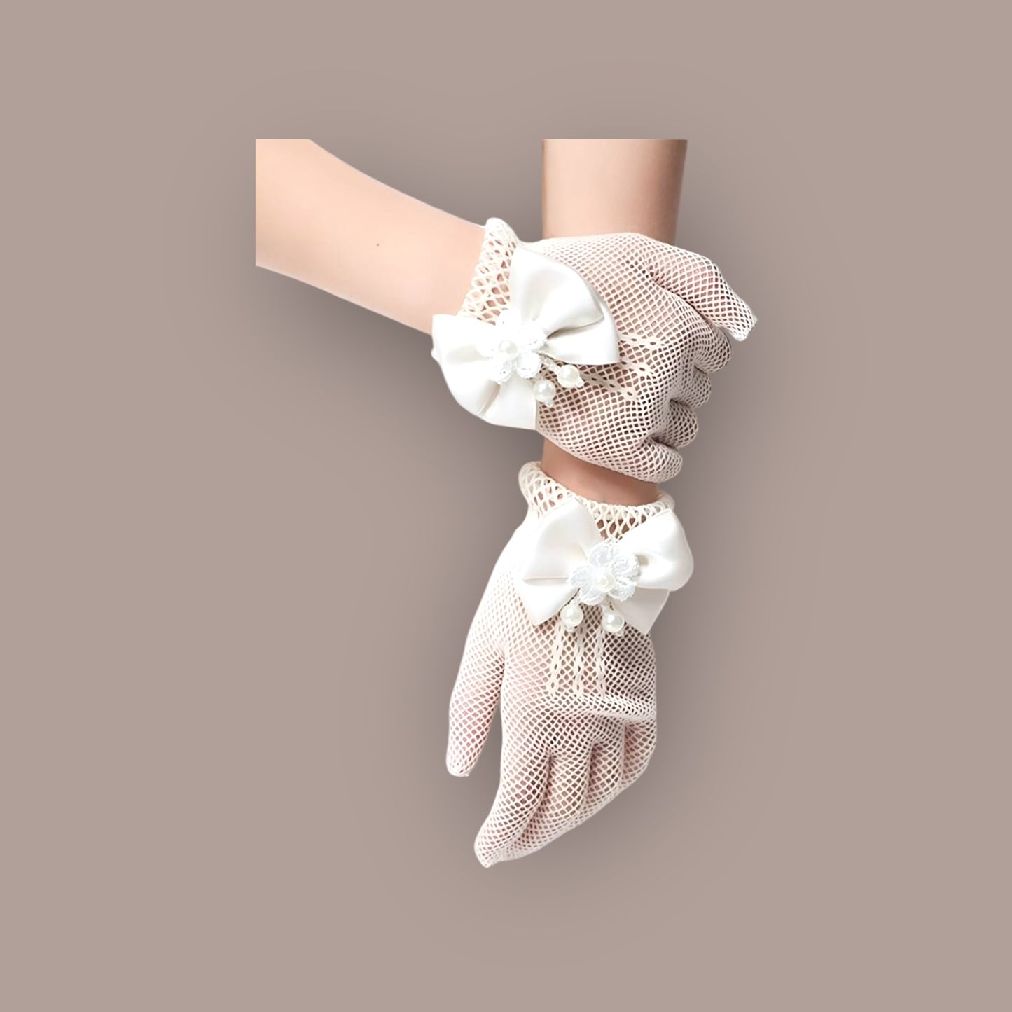 Lace Ribbon Gloves