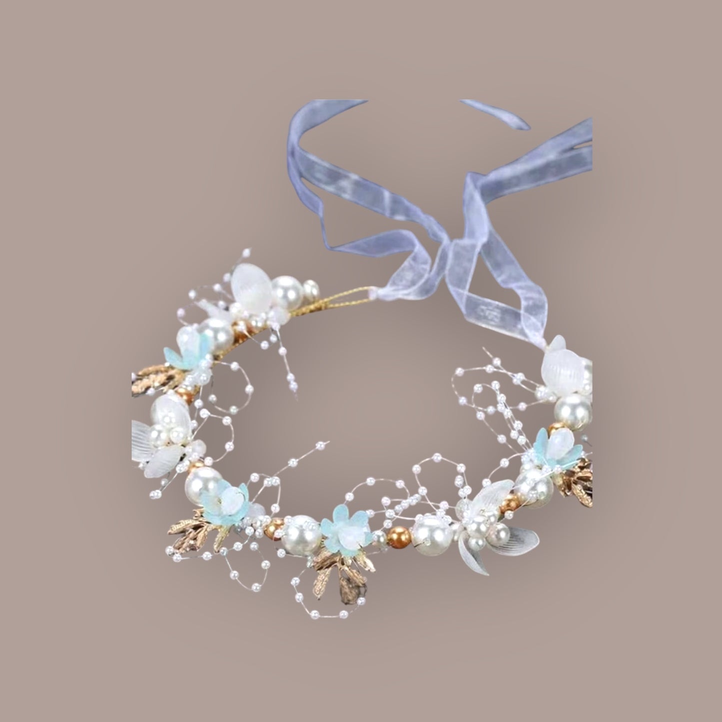 Light Blue Floral Headband