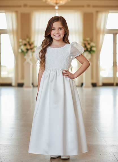 A timeless classic communion dress