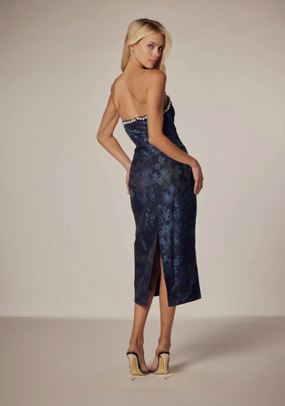 Midnight Bloom Corset Dress