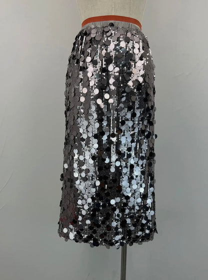 The Luxe Sequin Midi Skirt Collection