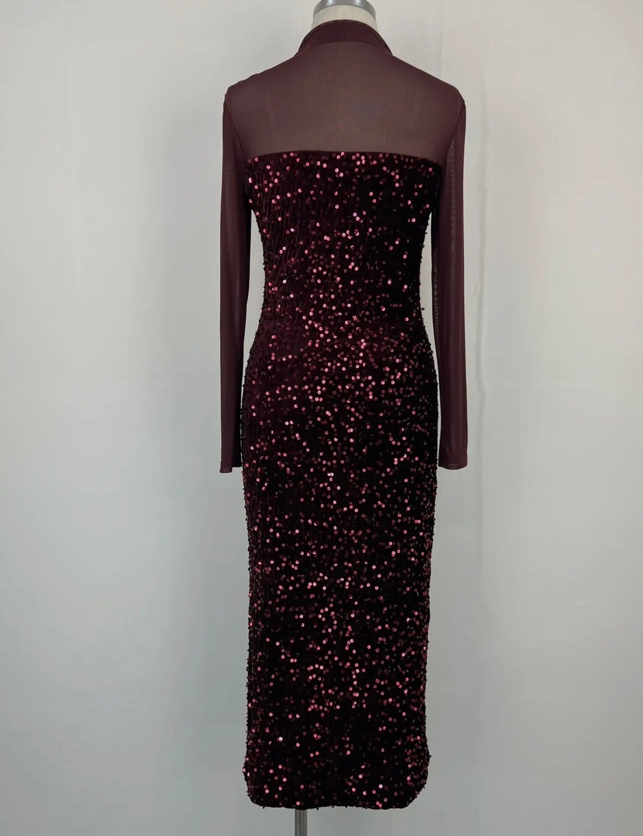 Velvet Sequin Midi Dress