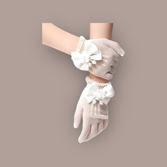 Lace Ribbon Gloves
